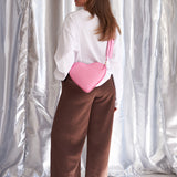 The Pink leather heart bag