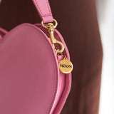The Pink leather heart bag