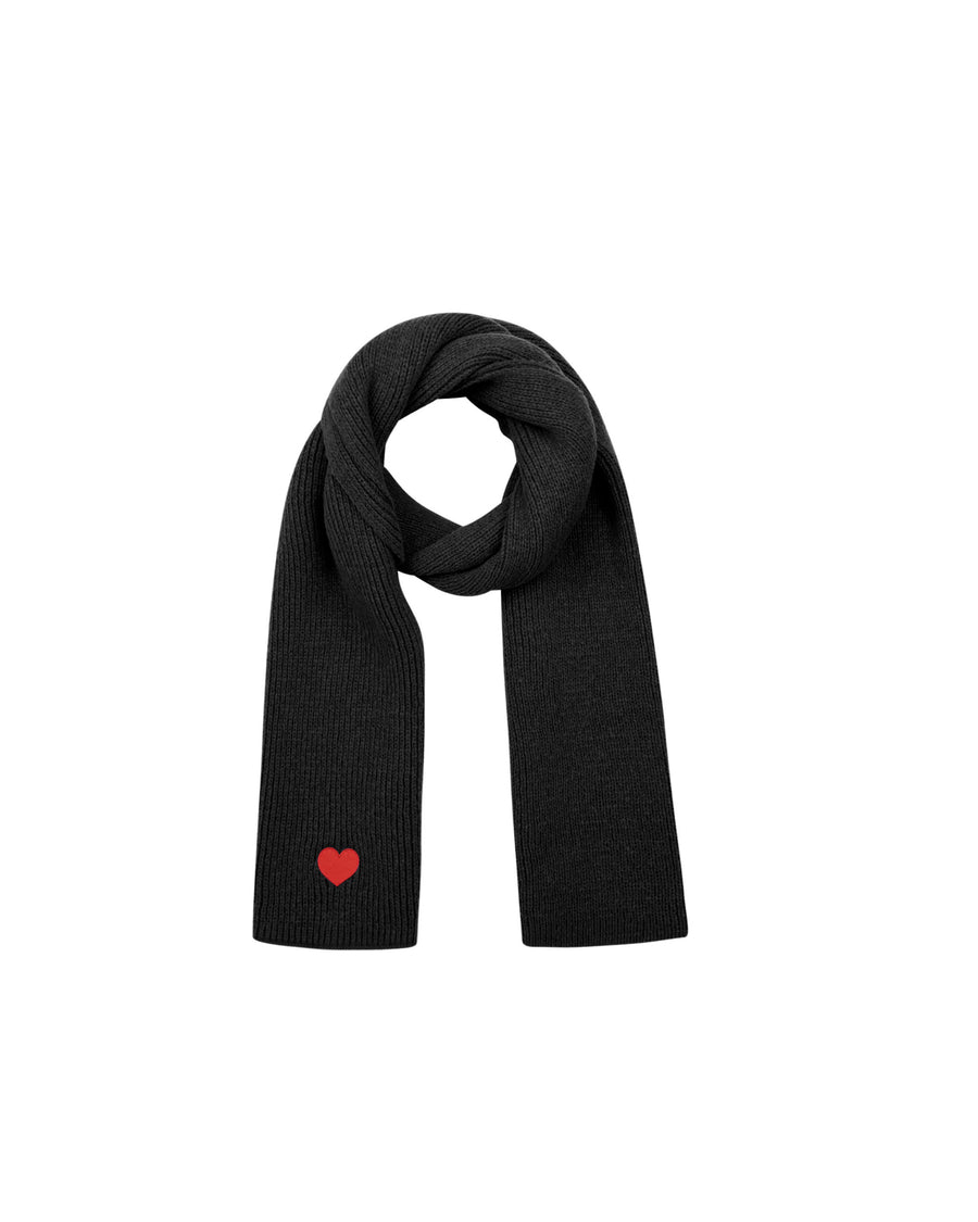 Fluffy love scarf - black