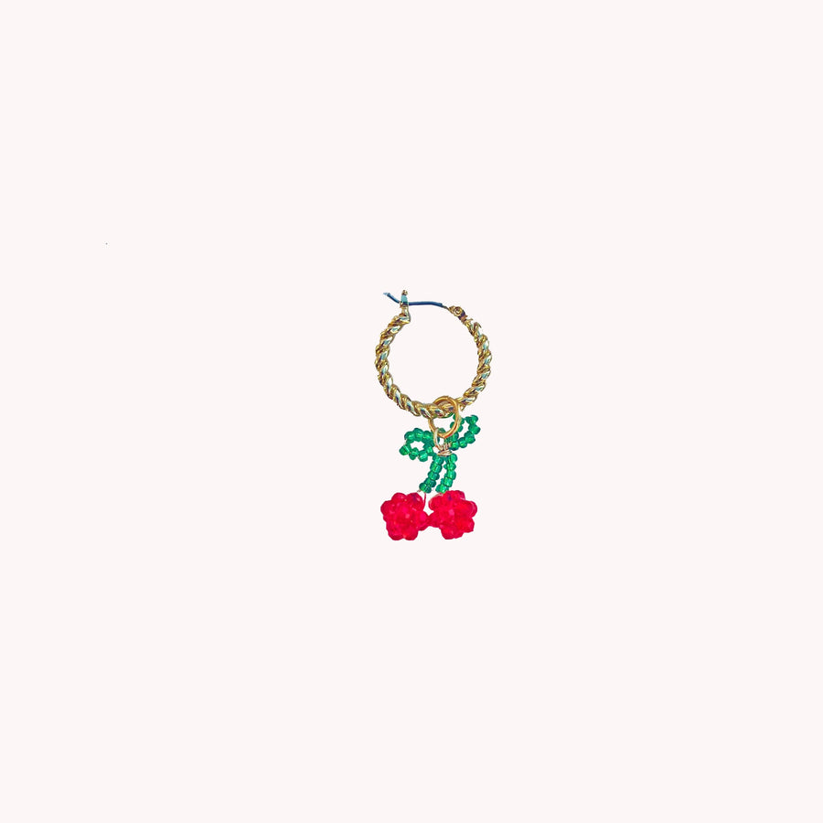 Cherry berry twisted earrings (set)