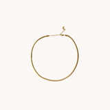 Flat gold necklace