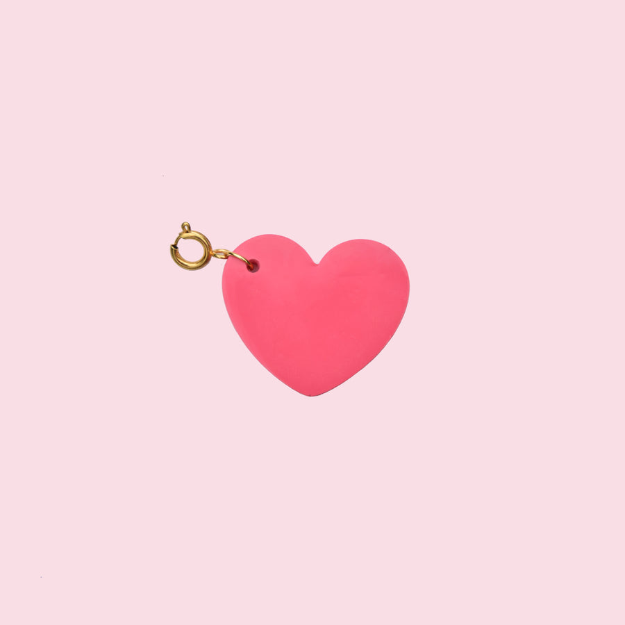 Big pink heart pendant